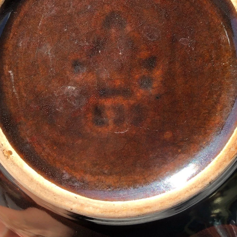 Vintage Pfaltzgraff brown drip glaze teapot MCM